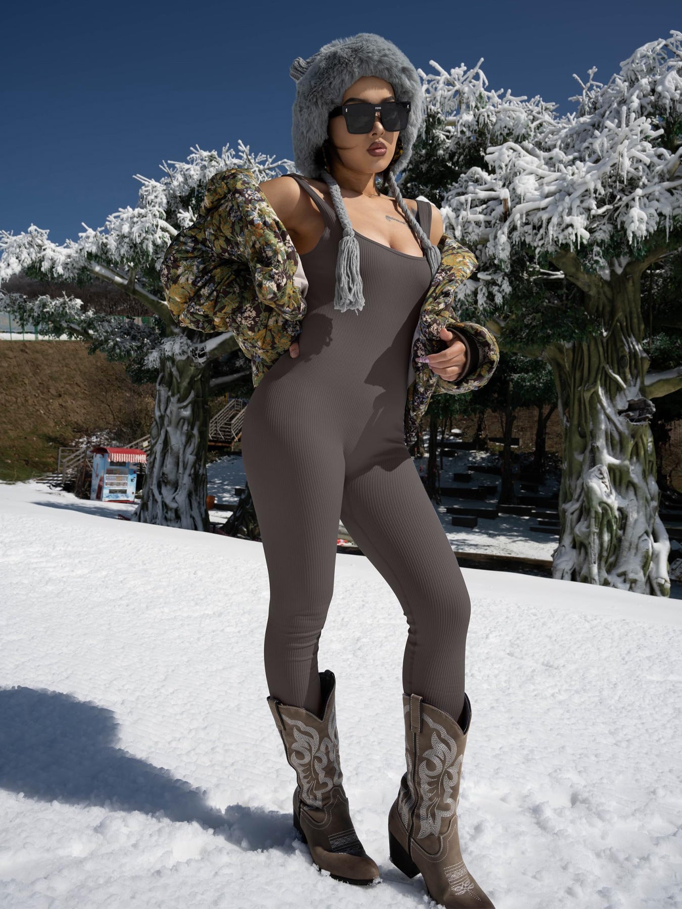 Women's Suspender Tank Top Tights - NOMAN STORE LLC