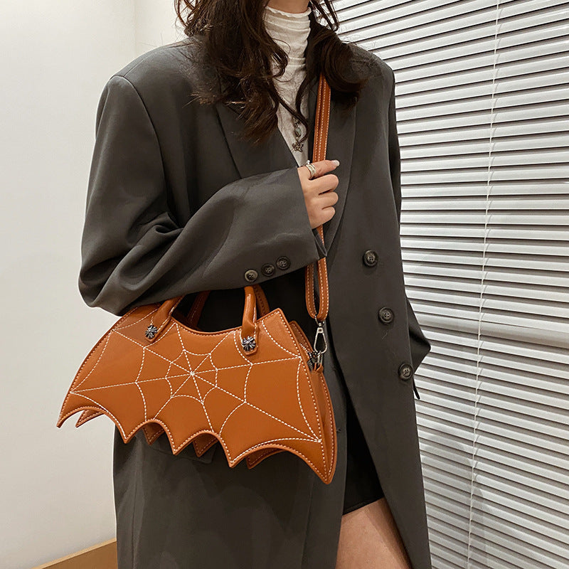 Halloween Spider Web Shape Shoulder Bags Personality Batgirl Tide Pu Handbags Fashoin Messenger Crossbody Bag 54452abc-cc48-42c6-86d0-43de4fe0a650