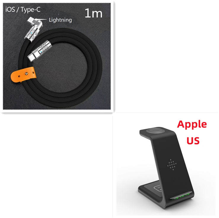 3 In 1 Fast Charging Station Wireless Charger Stand Wireless Quick Charge Dock For Phone Holder 567cdc8c-3154-4691-8ead-c49a549dc77a