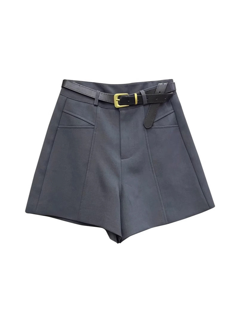 Fashionable Elegant Slimming High Waist Black Casual Shorts 5754855c-6d1c-4830-ac7c-58732b0e9e6d