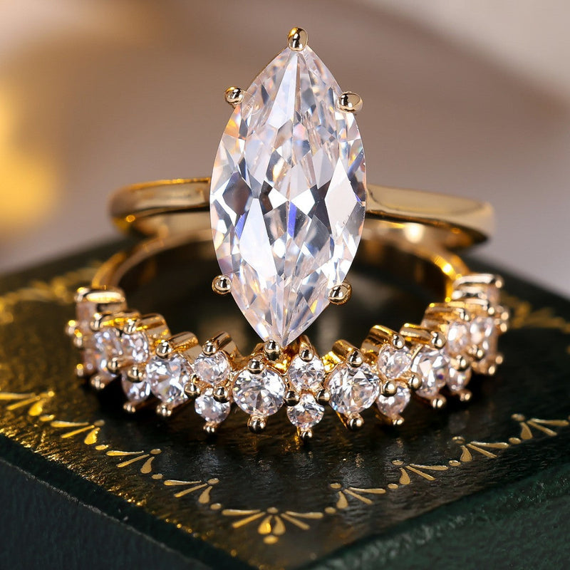 Women's Full Circle White Diamond Ring Set 57598585-8b12-42c3-99f1-4d35de5d3701