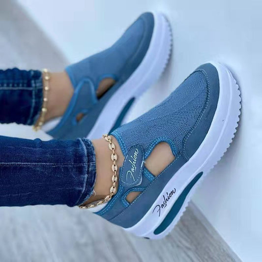 Women's Sneakers Summer New Ladies Casual Low Wedge Breathable Non-Slip Comfort Feamle Sport Shoes Mesh Shoes Fashion Style - NOMAN STORE LLC