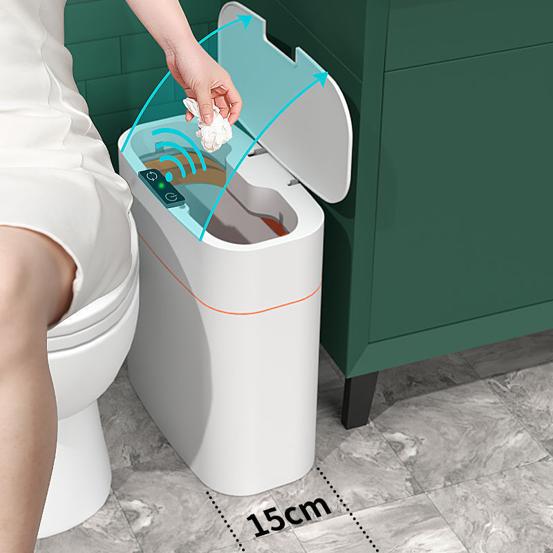 Smart Trash Can With Lid For Bedroom And Living Room Kitchen Storage Box Trash Can Induction Small Car Box Automatic Smart Dustbin Smart Trash Bin 5b550ffa-4584-428c-ae89-d0dae28a0644