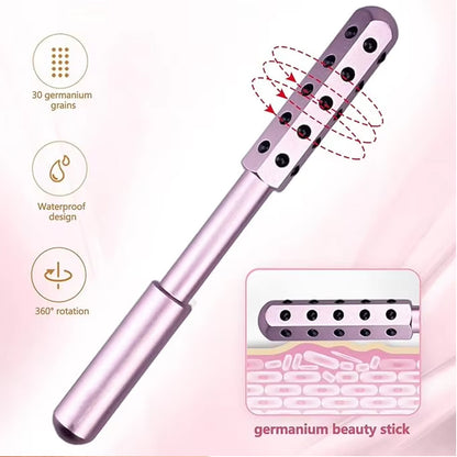 30 Germanium Beauty Stick Massage Beauty Stick Facial Roller Face Lift Bar Anti Wrinkle Facial Massager Skin Care Tool Derma Rolling Face Massage Roller Wand - NOMAN STORE LLC