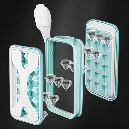 2in1 Portable Silicone Ice Ball Mold Ice Maker Water Bottle Ice Cube Mould Bottle Creative Ice Ball Diamond Curling Summer Kitchen Gadgets - NOMAN STORE LLC