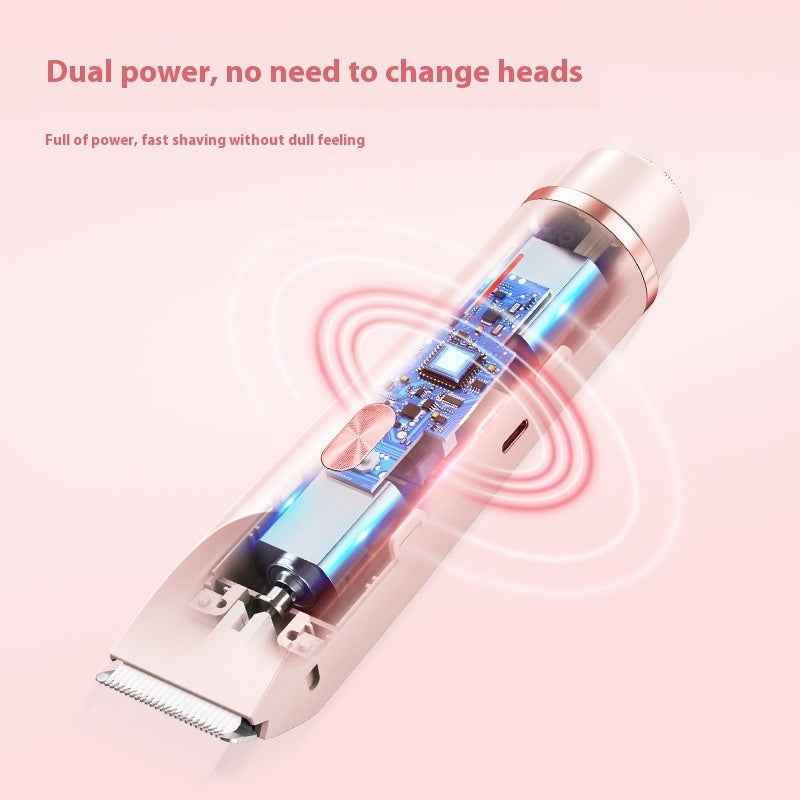 2 In 1 Hair Remover Women's Double Head Shaver Private Pubic Hair Trimmer Electric Razor Wet Dry Electric Body Hair 600219fa-df16-4697-b9dd-05a6c2a6645c_trans