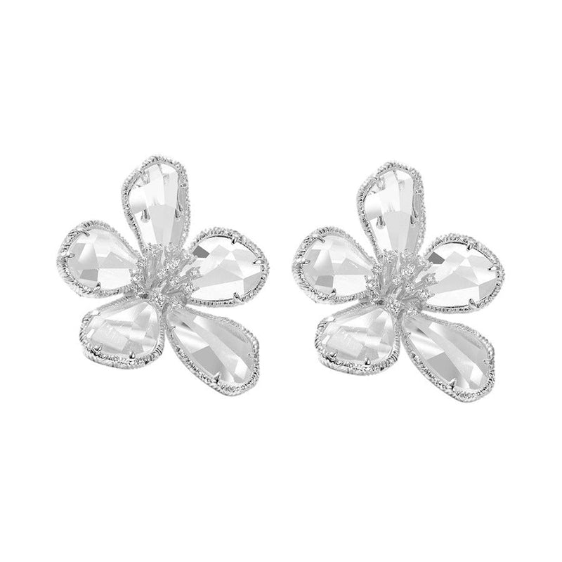 Women's European And American Exaggerated Crystal Flower Earrings 60ffef2b-1053-4afe-acfa-0aa6ed39a8df