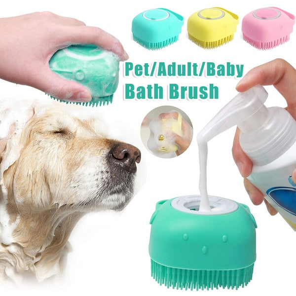 Silicone Dog Bath Massage Gloves Brush Pet Cat Bathroom Cleaning Tool Comb Brush For Dog Can Pour Shampoo Dog Grooming Supplies 634d43a5-5040-40d6-a1ad-b31ca170060e