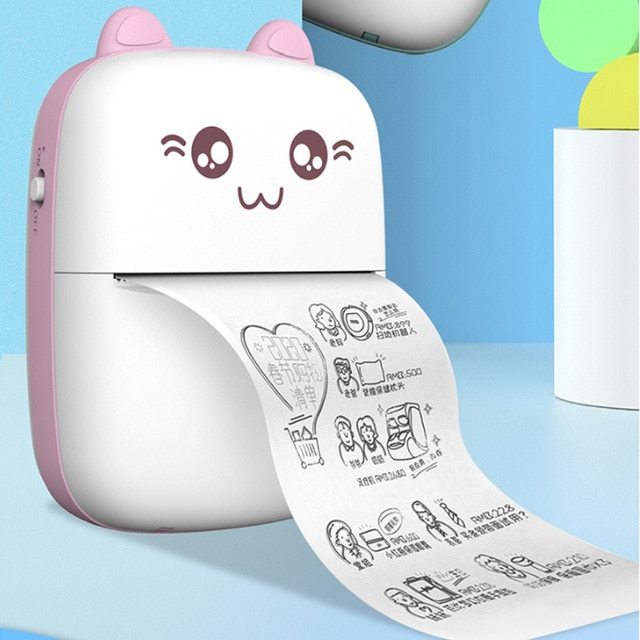 Mini Printer Portable Mini Bluetooth WiFi New Wrong Printer Mobile Phone Photo Title Note Hot Print Pocket Student Error Label Printer 642824298321