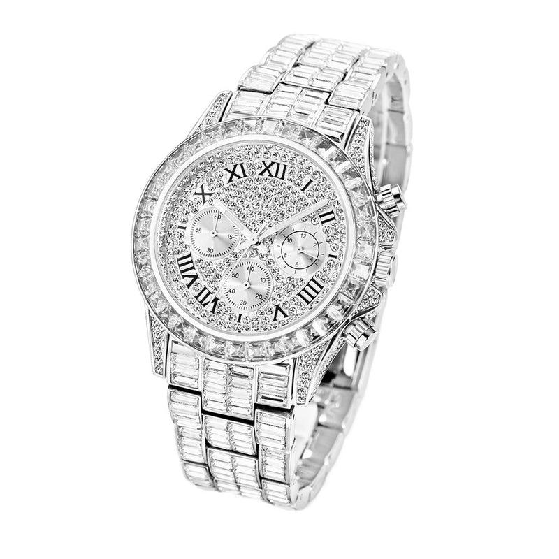 Fashion Three Eyes Rainbow Diamond Daikin Watch Full Square Diamond British Men's Watch 649fd5a4-ba9e-4d22-b68b-dbca43c2d8a7