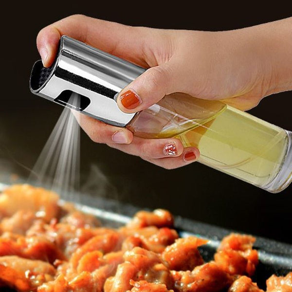 BBQ Healthy Kitchen Cooking Oil Vinegar Spray Bottle Push Type Oil Spray BottlePump Oil Tank Leakproof BBQ Sprayer BBQ Tools Kitchen Gadgets 6513610177776