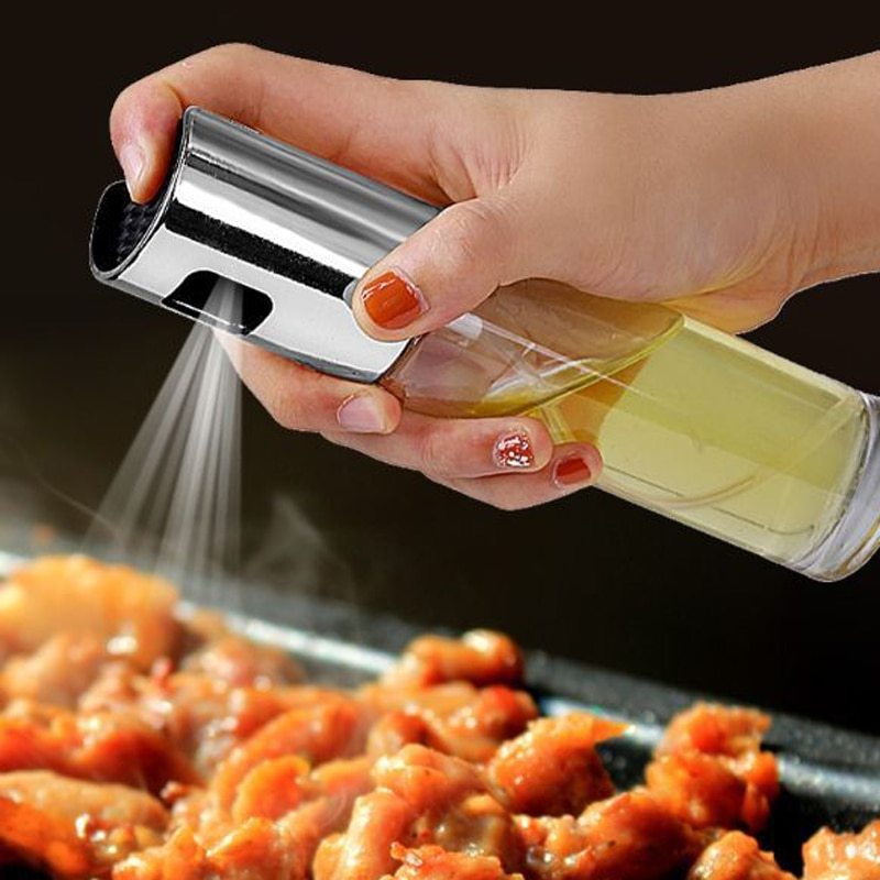 BBQ Healthy Kitchen Cooking Oil Vinegar Spray Bottle Push Type Oil Spray BottlePump Oil Tank Leakproof BBQ Sprayer BBQ Tools Kitchen Gadgets 6513610177776