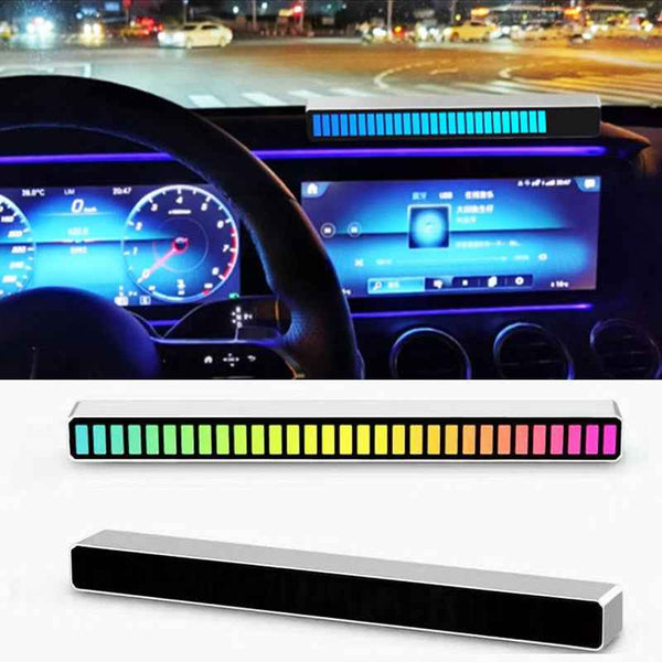 New Car Sound Control Light RGB Voice-Activated Music Rhythm Ambient Light With 32 LED 18 Colors Car Home Decoration Lamp 6532683e-ced9-478f-97f0-b85eca9dbdbc