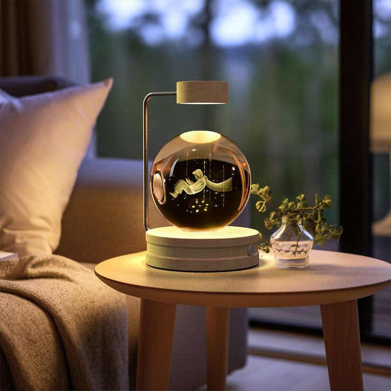 Crystal Ball Cosmic Dinosaur Indoor Night Light USB Power Warm Bedside Light Birthday Gift Night Lamp 6564682c-2d19-4b40-9727-822f7ae4979d