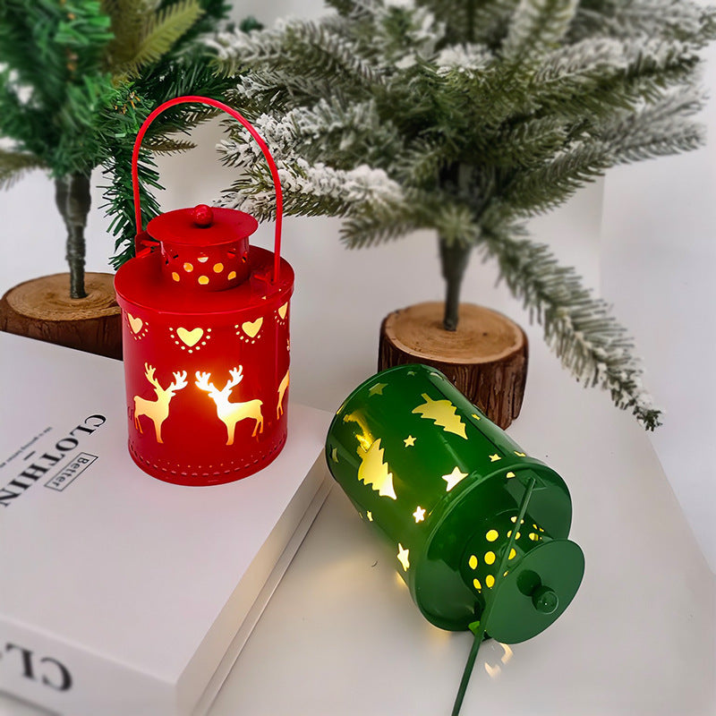 Christmas Candle Lights LED Small Lanterns Wind Lights Electronic Candles Nordic Style Creative Holiday Decoration Decorations - NOMAN STORE LLC