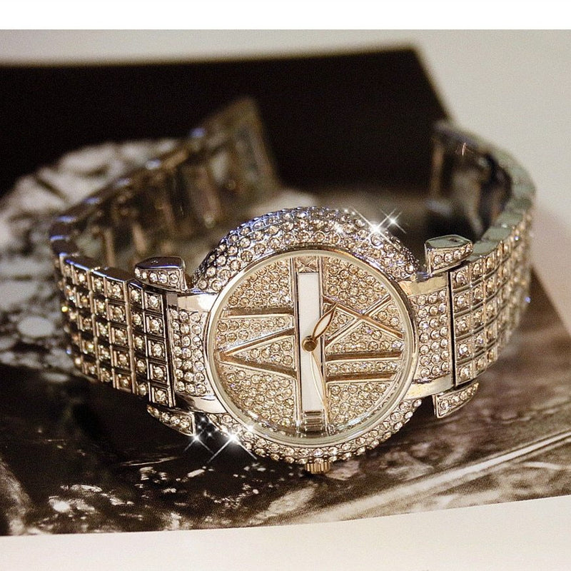 Luxury Diamond Women Watches Fashion Brand Stainless Steel Bracelet Wrist Watch Women Design Quartz Watch Clock relogio feminino 67356307340132