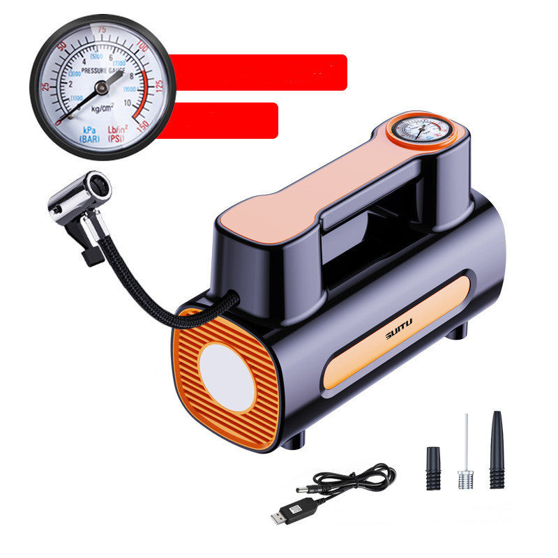 Tire Inflator 12V DC Portable Compressor Electric DC Auto Tire Pumps For Car Tires 67873107-dd62-482f-b7c4-ee39b731f63b