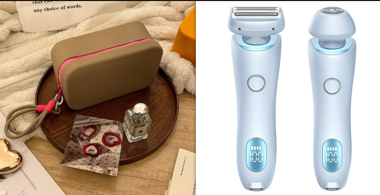 2 In 1 Hair Removal Epilator USB Rechargeable Trimmer Women Body Razor Face Leg Armpit Bikini Hand Pubic Shaver Hair Remover 67fcb8be-9324-4137-842d-a3b614929e60