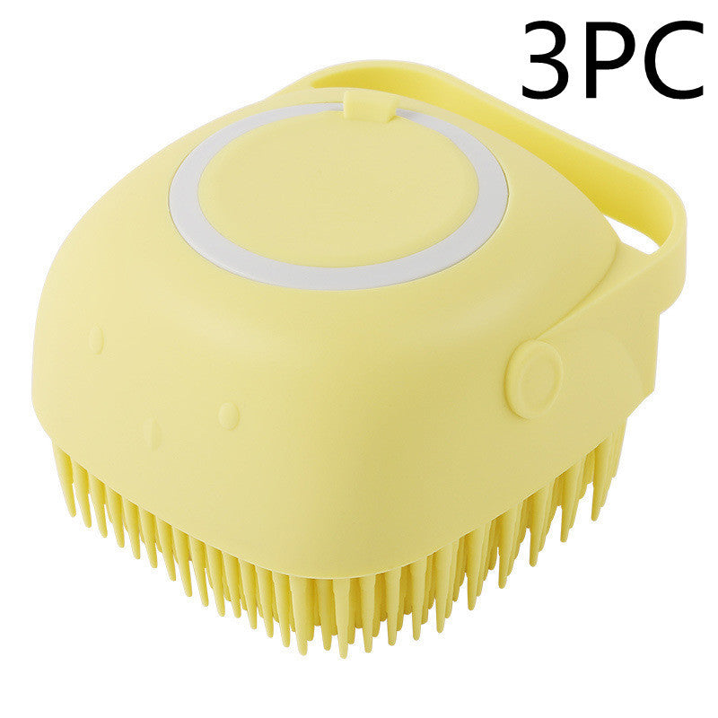 Silicone Dog Bath Massage Gloves Brush Pet Cat Bathroom Cleaning Tool Comb Brush For Dog Can Pour Shampoo Dog Grooming Supplies 68f57370-5ad7-4d7c-871b-276fd9a375f0