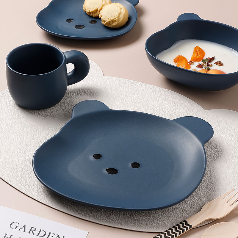Home Cartoon Cute Bear-shaped Dinner Plate 6bbf3e24-2771-469c-9ecd-54053494bed9