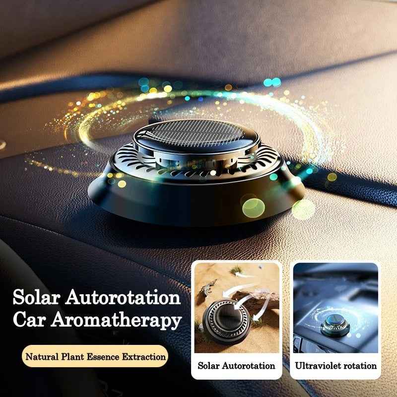 Portable Kinetic Car Air Freshener Solar Powered Double Ring Rotating Air Cleaner Perfume Fragrance Diffuser 6be91122-5c06-4221-ba37-b15634a8340a