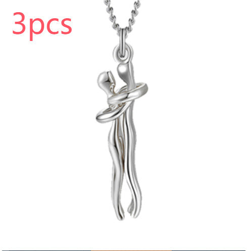 Love Hug Necklace Unisex Men Women Couple Jewelry Simple Temperament Clavicle Chain Valentines Day Lover Gift 6d263e88-c852-426a-a379-5a53b9575876