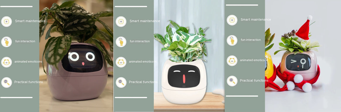Smart Planter Endless Fun Over 49 Rich Expressions 7 Smart Sensors And AI Chips Make Raising Plants Easy And Fun - NOMAN STORE LLC