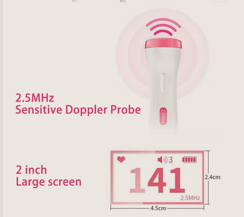 Fetal Heart Rate Monitor Home Pregnancy Baby Fetal Sound Heart Rate Detector 707374741094