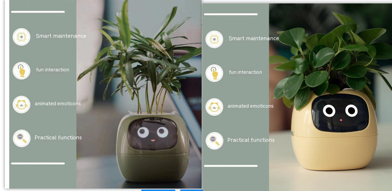 Smart Planter Endless Fun Over 49 Rich Expressions 7 Smart Sensors And AI Chips Make Raising Plants Easy And Fun - NOMAN STORE LLC