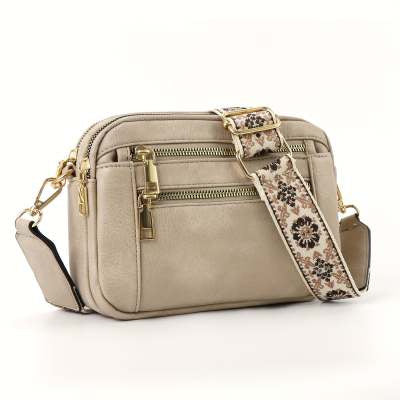 Ladies' Small Square Bag Two-tone Leather Crossbody Bag Large-capacity PU Crossbody Wallet Multi-functional For Women's Bag 738f35fe-9268-475d-9147-af2fc60158be
