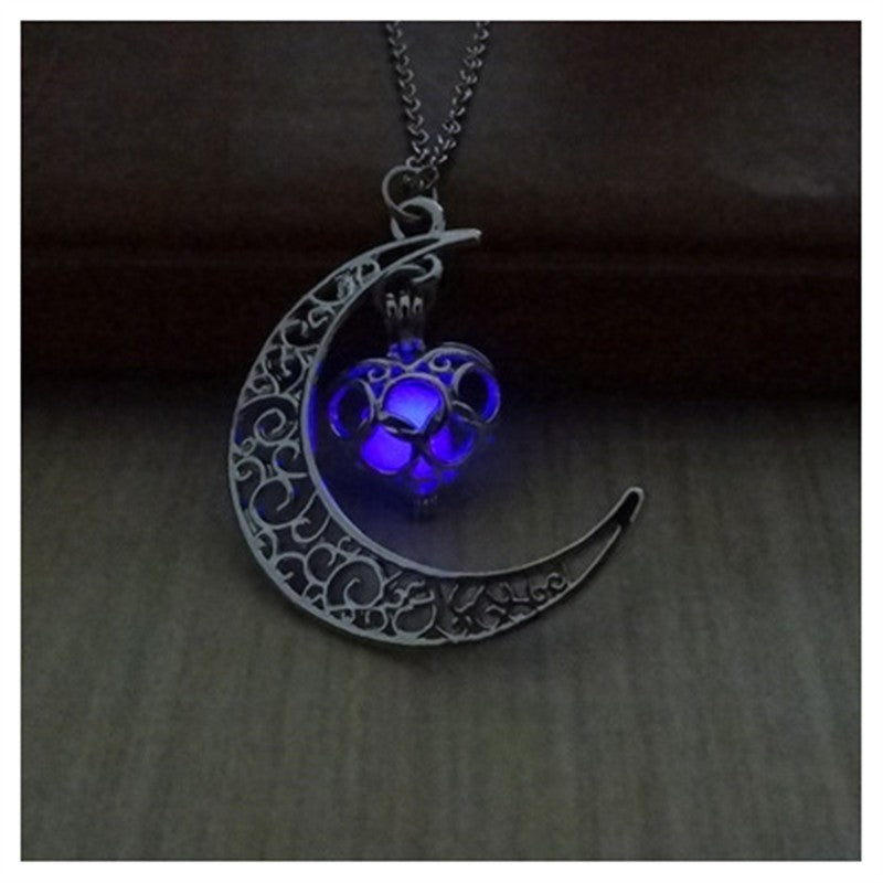 Glowing Pendant Necklaces Silver Plated Chain Necklaces 742575542976