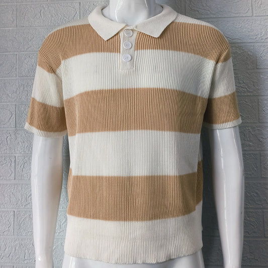 Mens Clothing Summer Fashion Lapel Sweater Short Sleeve Men Clothing Men Wears - NOMAN STORE LLC