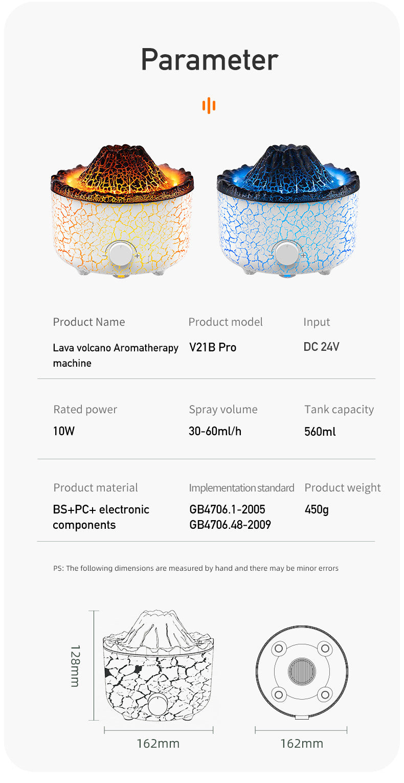 New Creative Volcano Humidifier Aromatherapy Machine Spray Jellyfish Air Flame Humidifier Diffuser 74e63329-9c81-42b5-98b2-b32bdc8f1bbb