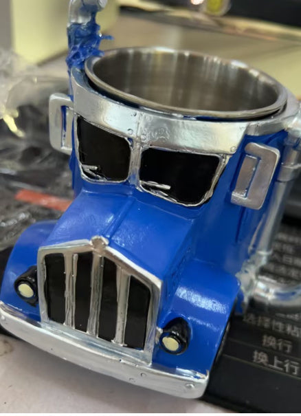 Durable Truck Coffee Mug Semi Truck Handcrafted Coffee Cup Semi-trailer Shaped Semi-Truck Coffee Mugs For Family 74e6baa7-2a05-4628-80b4-aa2ead12b12e