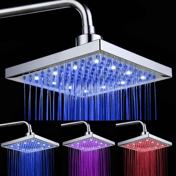 Luminous color changing shower head 7577646484781