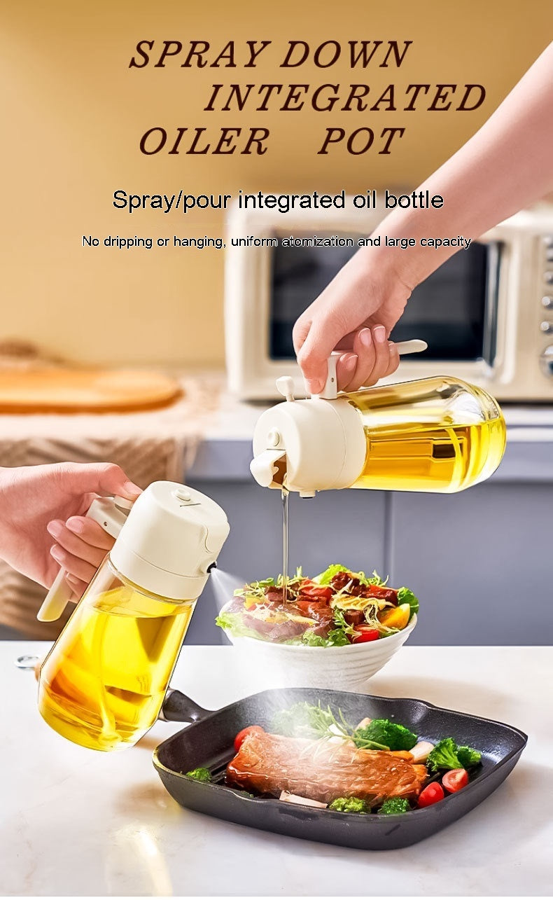 Perfect for Cooking, BBQ, Salad & Air Fryer. 2-in-1 design – Use it for Olive Oil, Vinegar, Soy Sauce & More!