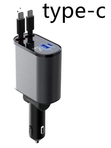 Metal Car Charger 100W Super Fast Charging Car Cigarette Lighter USB And TYPE-C Adapter - NOMAN STORE LLC