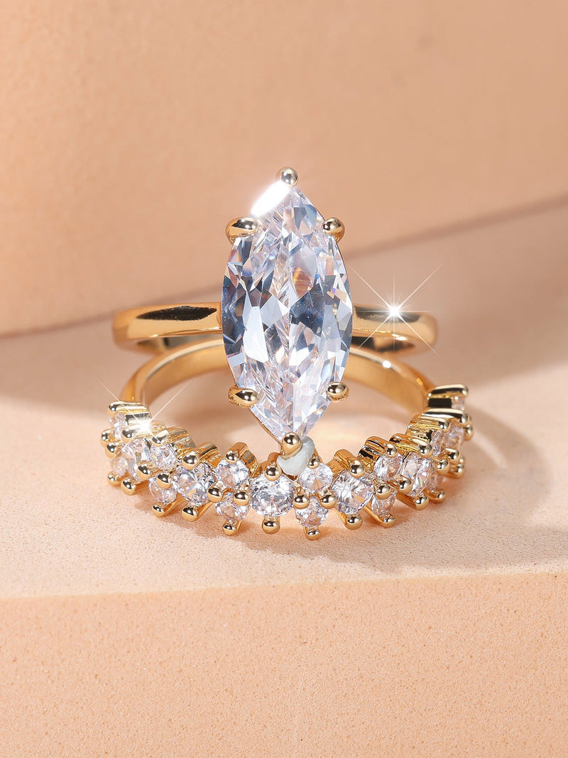 Women's Full Circle White Diamond Ring Set 7f586e6a-867d-4d97-a27c-a6f9fe9a19a9