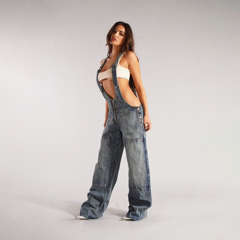 Y2K Zipper Denim Overalls With Pockets Fashion Loose Suspender Jumpsuit Streetwear Jeans Pants Womens Clothing 7fec85ca-25da-402f-9c5b-378b70888097