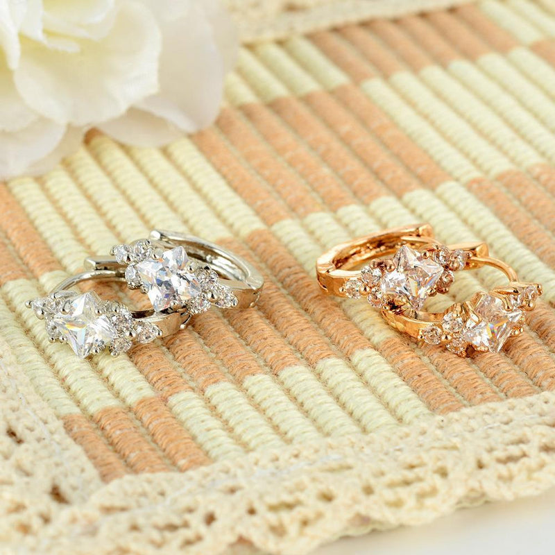 European And American Personalized Square Zircon Earrings 801a3712-bc82-47d6-820c-ad68ee8258b7
