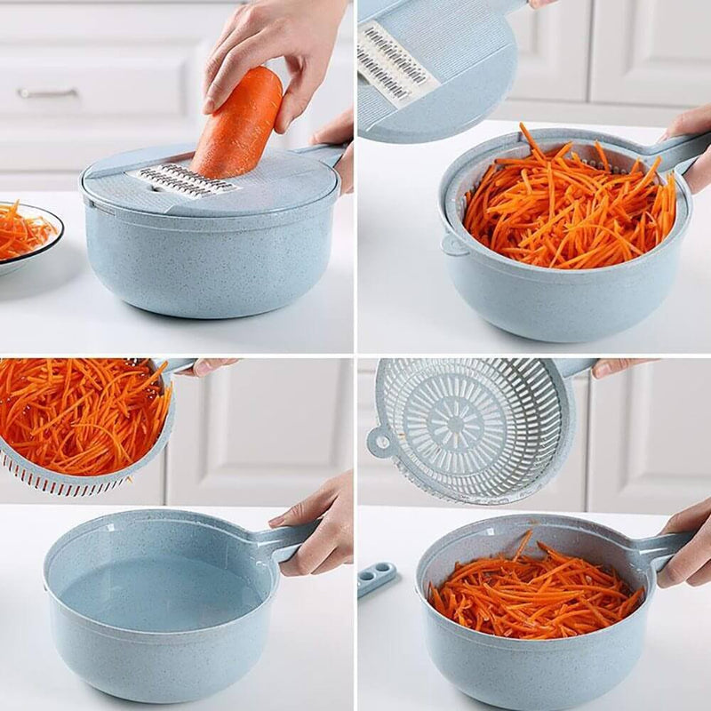 8 In 1 Mandoline Slicer Vegetable Slicer Potato Peeler Carrot Onion Grater With Strainer Vegetable Cutter Kitchen Accessories 811898889848