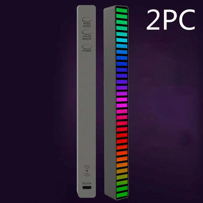 New Car Sound Control Light RGB Voice-Activated Music Rhythm Ambient Light With 32 LED 18 Colors Car Home Decoration Lamp - NOMAN STORE LLC