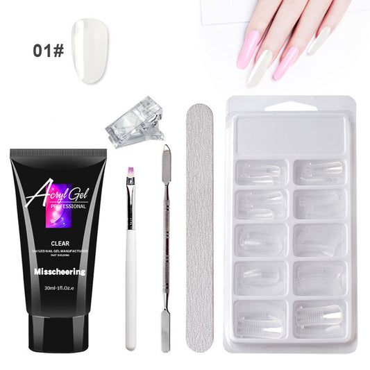 Painless Extension Gel Nail Art Without Paper Holder Quick Model Painless Crystal Gel Set - NOMAN STORE LLC