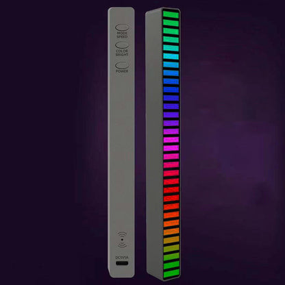 New Car Sound Control Light RGB Voice-Activated Music Rhythm Ambient Light With 32 LED 18 Colors Car Home Decoration Lamp - NOMAN STORE LLC