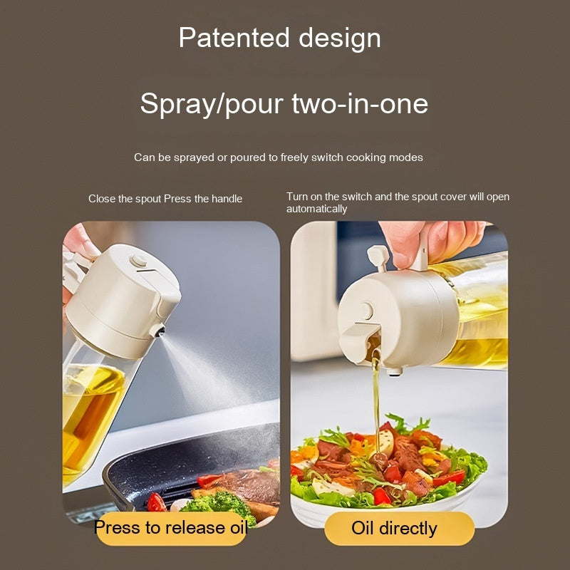 Perfect for Cooking, BBQ, Salad & Air Fryer. 2-in-1 design – Use it for Olive Oil, Vinegar, Soy Sauce & More!