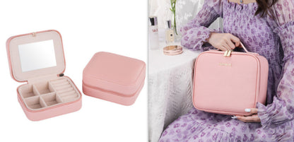 Smart LED Cosmetic Case With Mirror Cosmetic Bag Large Capacity Fashion Portable Storage Bag Travel Makeup Bags - NOMAN STORE LLC