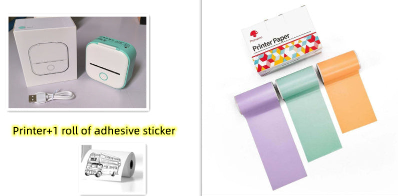 Portable Mini Thermal Label Printer Home Photo Printer Student Wrong Question Printer Bluetooth-compatible Mini Label Printer Price Tag 83adbf90-3eaf-4624-a040-eb97982682d4