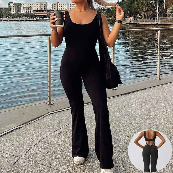 Slim Fit Hip Raise Jumpsuit Sexy Backless Exercise Yoga Clothes 842a030a-8915-4702-be5f-15dd51ada289