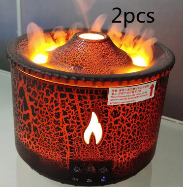 New Creative Ultrasonic Essential Oil Humidifier Volcano Aromatherapy Machine Spray Jellyfish Air Flame Humidifier Diffuser 8510cbb7-f873-4214-a982-13060cf6aff0