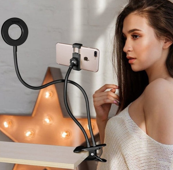 LED Selfie Ring Light for Live Adjustable Makeup Light-8cm Stand 883075431291